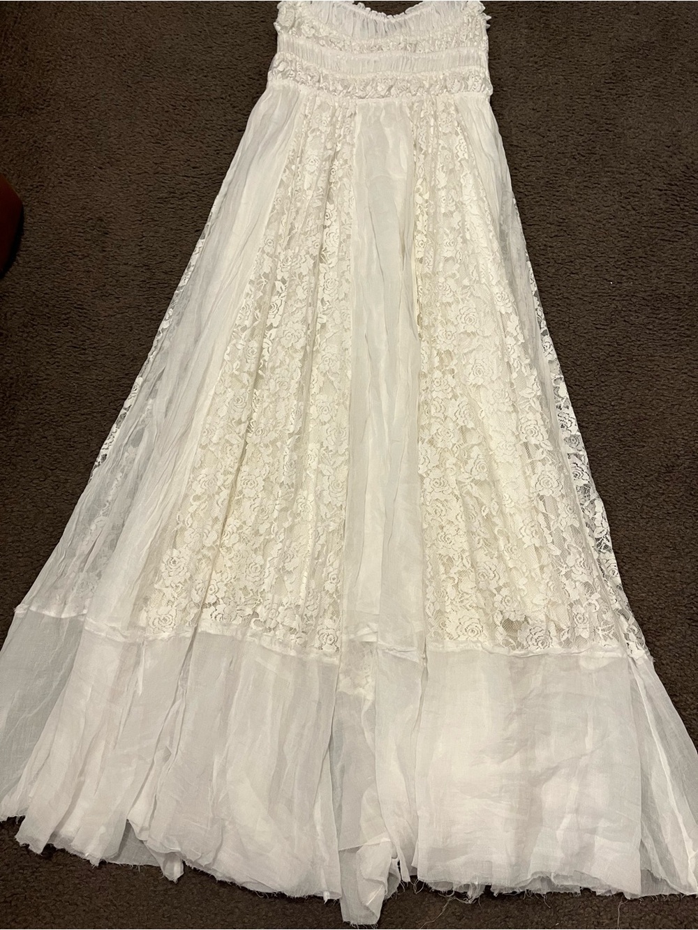 Free People Ciella Floral Lace Milkmaid Maxi Dress - Picture 10 of 12